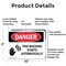 Signmission This Machine Starts Automatically Danger Sign, Aluminum, 10in W x 7in L, 2PK OS-2PACK-DS-A-710-L-1590 - alternate 3